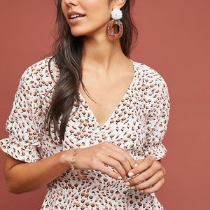 Anthropologie Faithfull Sabine Floral Top XS NWOT